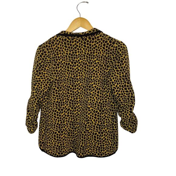 Leopard Print Thick Cardigan Small Cheryl Nash Windridge 3/4 Sleeve Animal Print - Picture 6 of 6